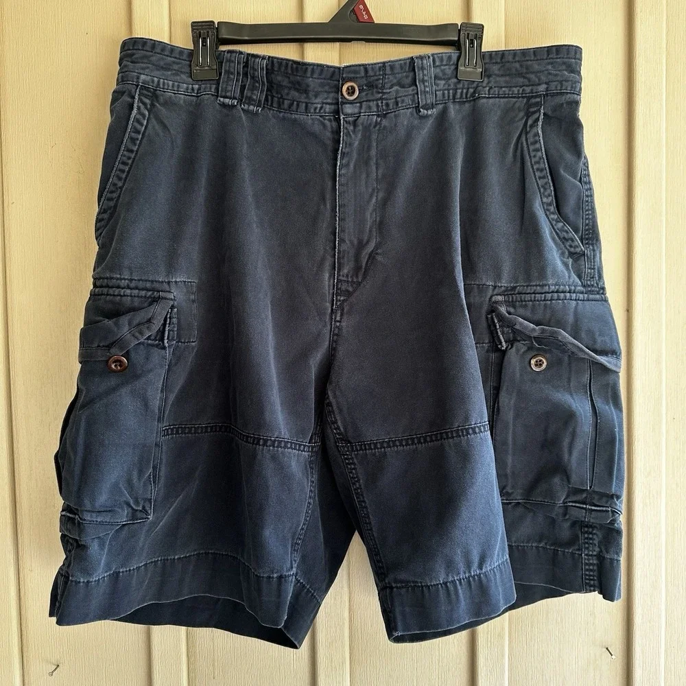 Vintage Polo Ralph Lauren Cargo Shorts Mens 38 Navy Military 9.5